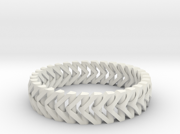 PiP Bracelet Version 3 (Articulating) in White Natural Versatile Plastic