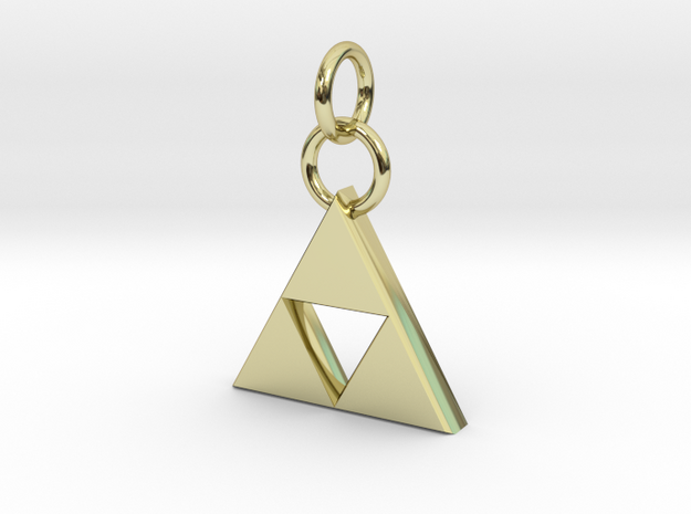 ZD Triforce Charm in 18k Gold Plated Brass