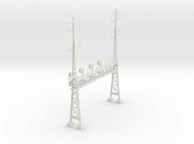 CATENARY PRR LATTICE SIG 4 TRACK 2-2PHASE N SCALE  in White Natural Versatile Plastic