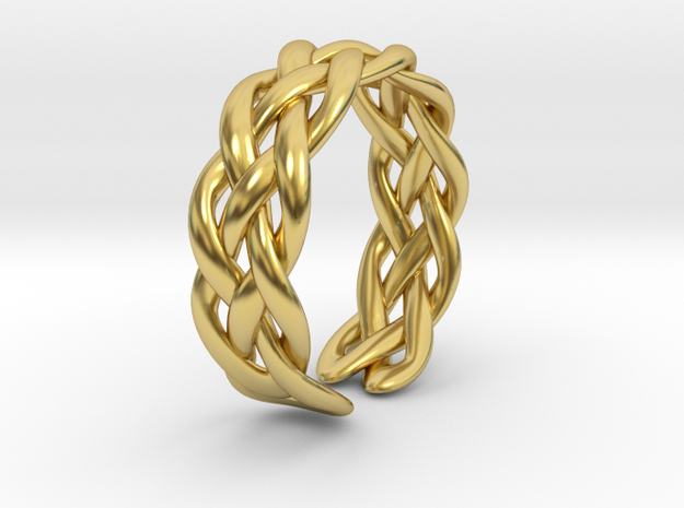 Celtic ring knot in Polished Brass