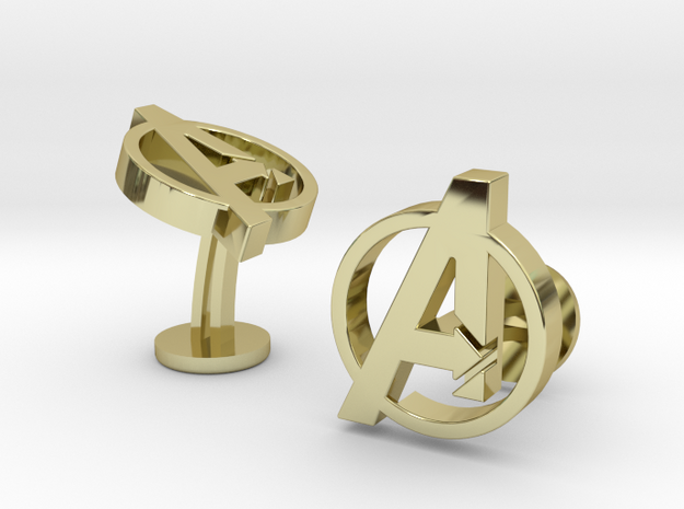 Avengers Cufflinks in 18k Gold Plated Brass
