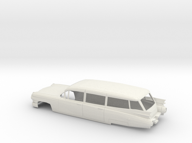 1/16 1959 Cadillac Station Wagon Shell in White Natural Versatile Plastic
