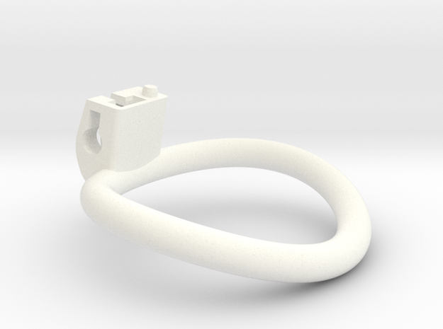 Cherry Keeper Ring - 56x51mm Wide Oval (~53.5mm) in White Processed Versatile Plastic