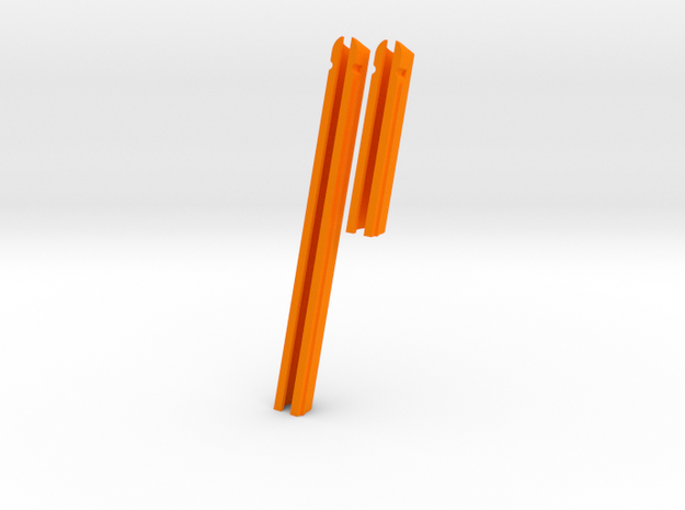 J22-3" + 6" (slot 9" x 1/2" and TD= 1/2")  in Orange Processed Versatile Plastic