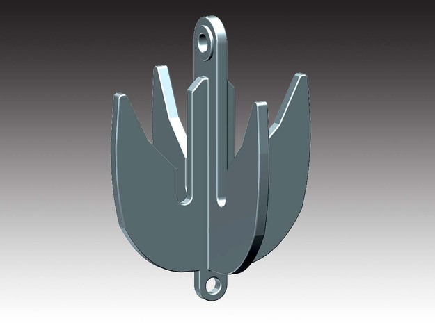 Chain grapnel hook - SWL 150 Ton - 1:50 in White Natural Versatile Plastic