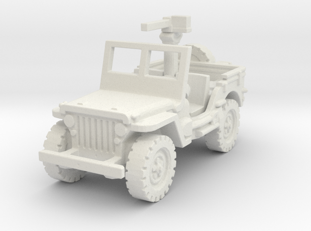 Jeep willys 30 cal (window up) 1/100 in White Natural Versatile Plastic