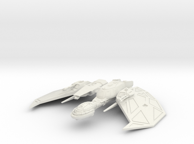 Klingon Raider Class AssaultRaider in White Natural Versatile Plastic