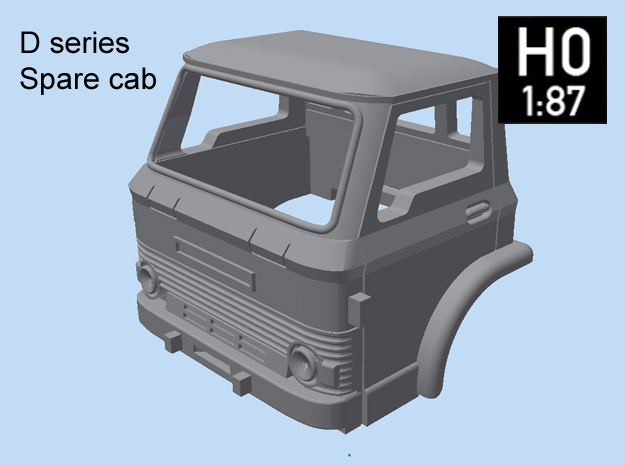 D Series Spare Cab H0 scale in Tan Fine Detail Plastic