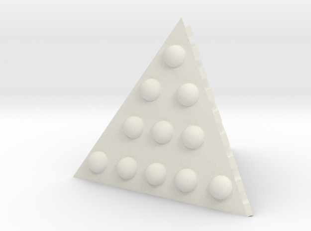 Fidget Pyramid in White Natural Versatile Plastic