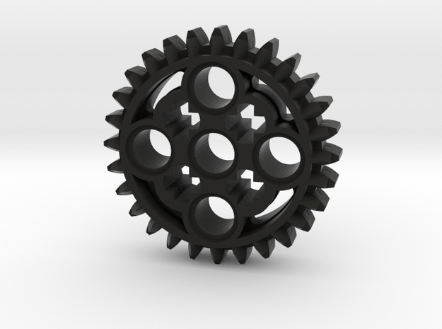 LEGO®-compatible 28-tooth bevel gear with pinhole