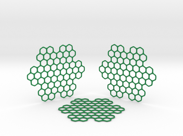 Hexacoasters in Green Processed Versatile Plastic