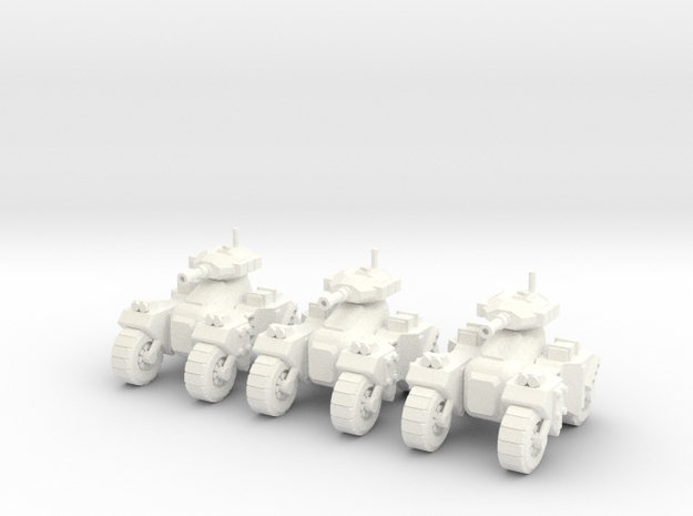 6mm - Assault Tank in White Processed Versatile Plastic