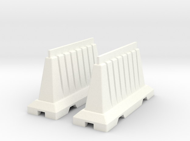 1:10 scale Safety barrier I in White Processed Versatile Plastic