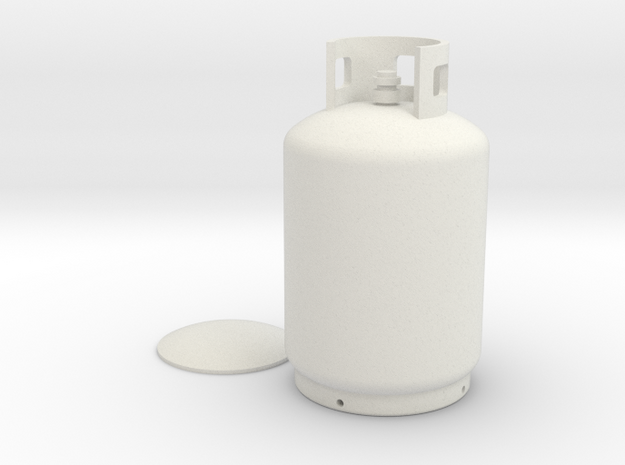 1:10 scale LPG can  in White Natural Versatile Plastic