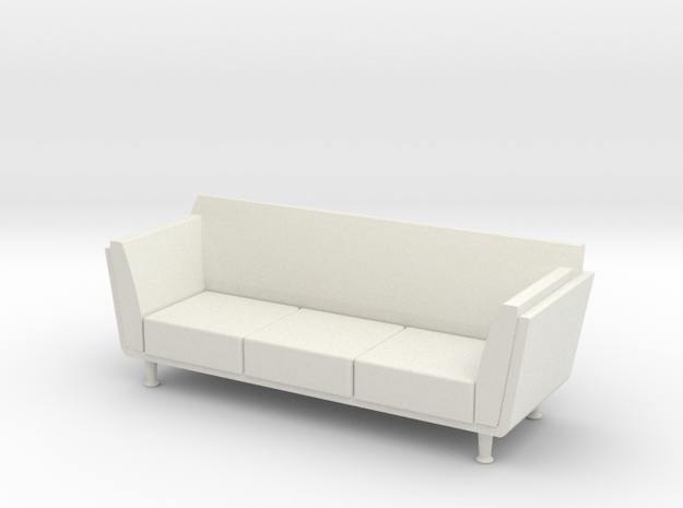 1:24 Goetz Sofa in White Natural Versatile Plastic
