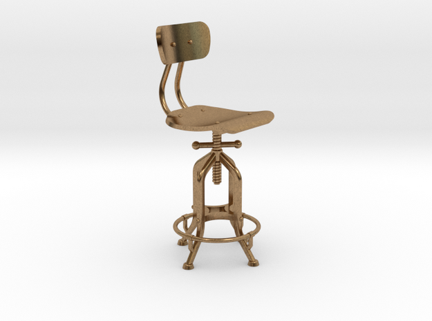 1:24 Industry Stool in Natural Brass