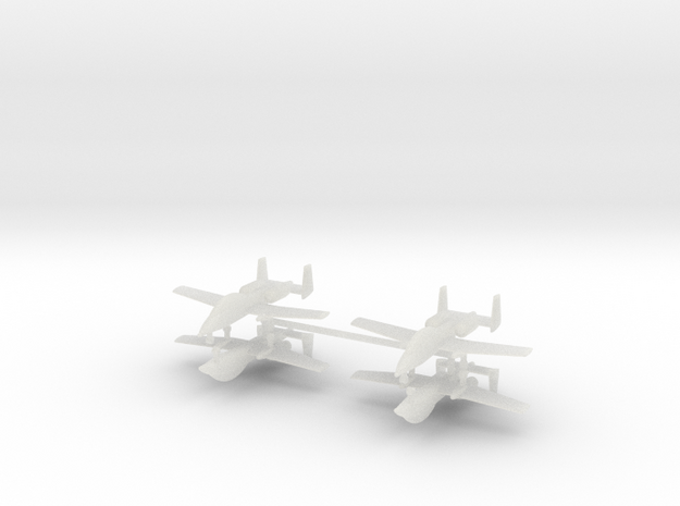 1/600 Two-Seater A-10 Thunderbolt II (Unarmed) (x4 in Tan Fine Detail Plastic
