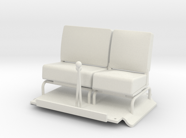 Seats-LHD-1to16 in White Natural Versatile Plastic