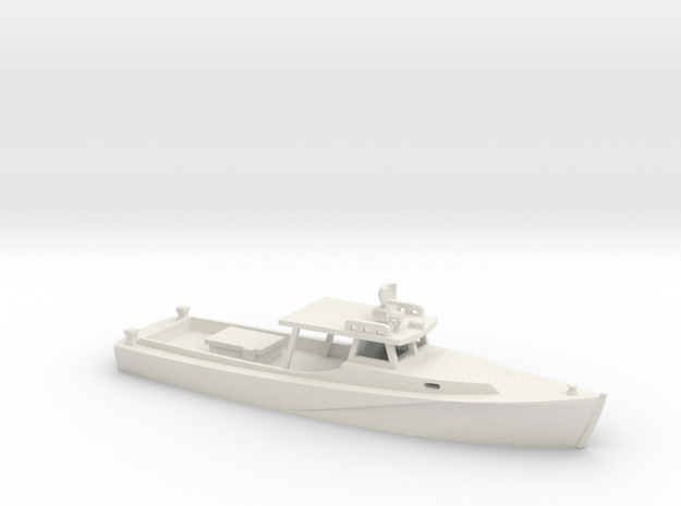 1/87 Scale Chesapeake Bay Deadrise Workboat in White Natural Versatile Plastic