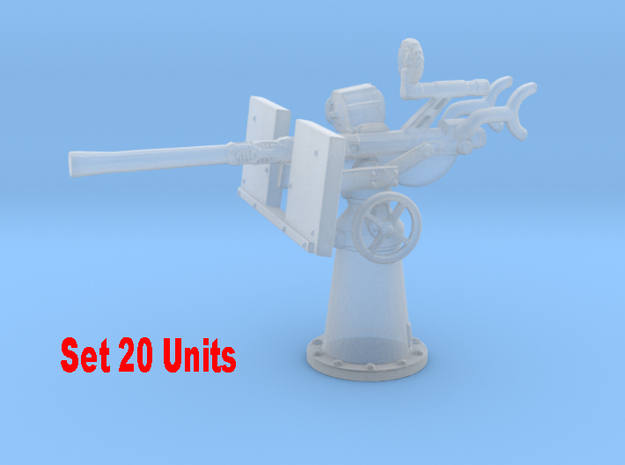 1/192 USN 20mm Oerlikon Single Set x20 in Tan Fine Detail Plastic