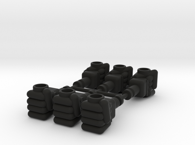 Baron Karza Fists 5mm Grip in Black Natural Versatile Plastic: Large