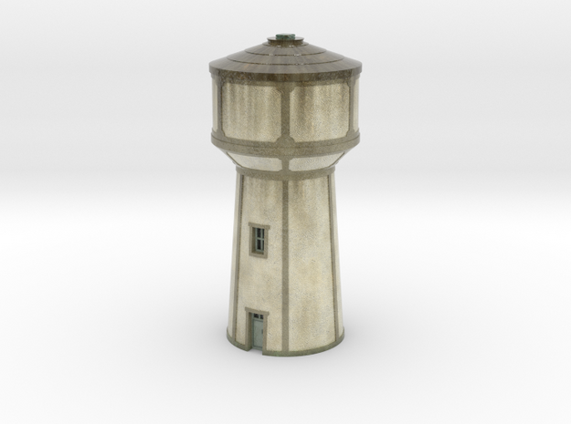 C-Nus02 - Water tower in Glossy Full Color Sandstone