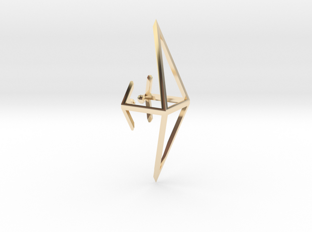 Octahedron Ear Cuff in 14K Yellow Gold