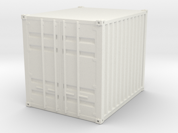 1:72 10 ft Container in White Natural Versatile Plastic