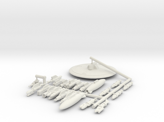 144 Falcon weapons options in White Natural Versatile Plastic