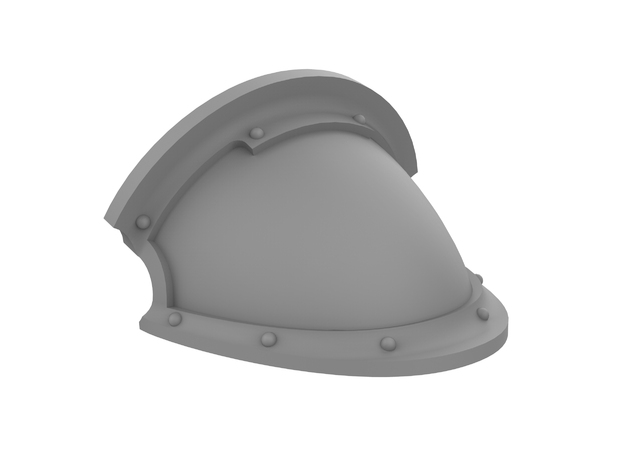 Mini Knight - Imperial Style Shoulder Pad in Clear Ultra Fine Detail Plastic