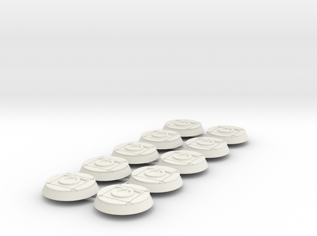 Ultra Marines 32mm bases x10 #1 in White Natural Versatile Plastic
