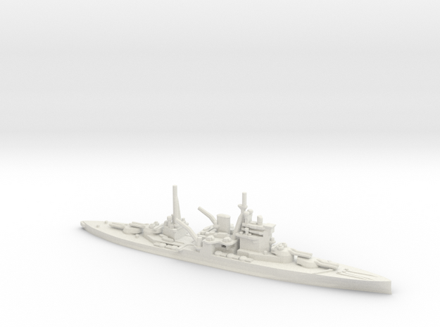 British Queen Elizabeth-Class Battleship in White Natural Versatile Plastic: 1:1800