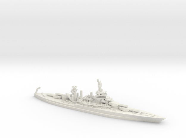 US Colorado-Class Battleship in White Natural Versatile Plastic