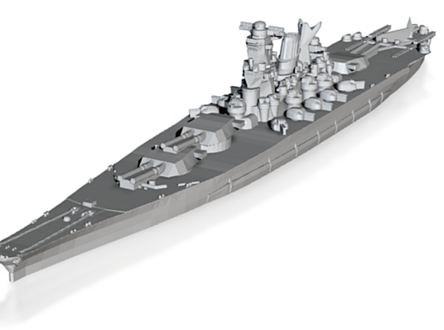IJN Super Yamato A-150 battleship 1/2400 in Tan Fine Detail Plastic