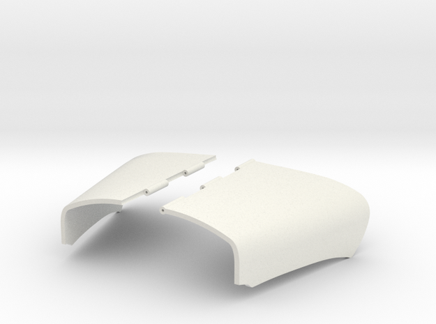 Split-Engine-Cover-B61-1to16 in White Natural Versatile Plastic