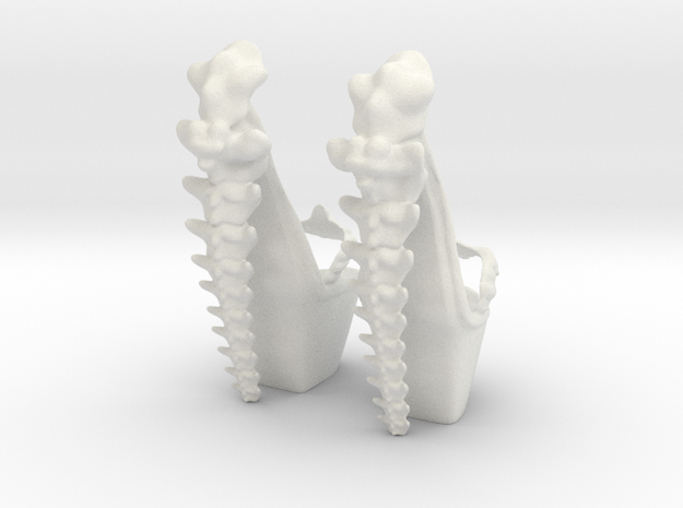 Spinal Platforms in White Natural Versatile Plastic: Small