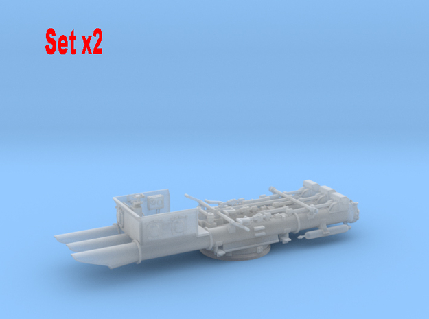 1/600 DKM Triple Torpedo Launcher Set x2 in Tan Fine Detail Plastic