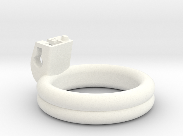 Cherry Keeper Ring - 44mm Double Flat in White Processed Versatile Plastic