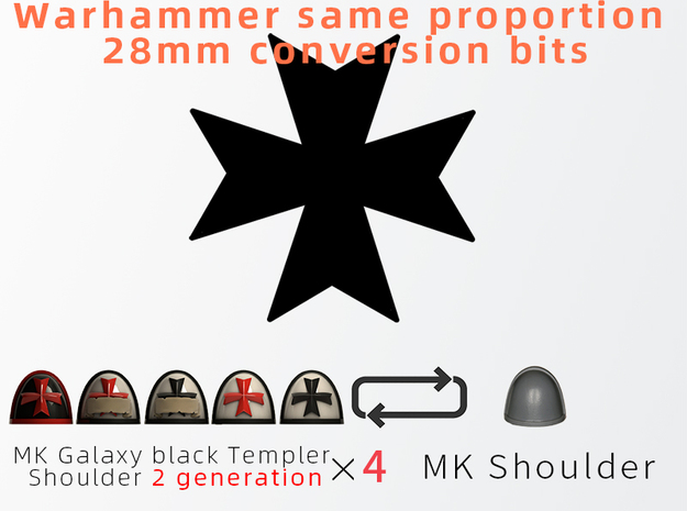 MK Galaxy black Templer Shoulder 2 generation in Tan Fine Detail Plastic