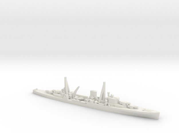 British Leander-Class Cruiser in White Natural Versatile Plastic: 1:1800