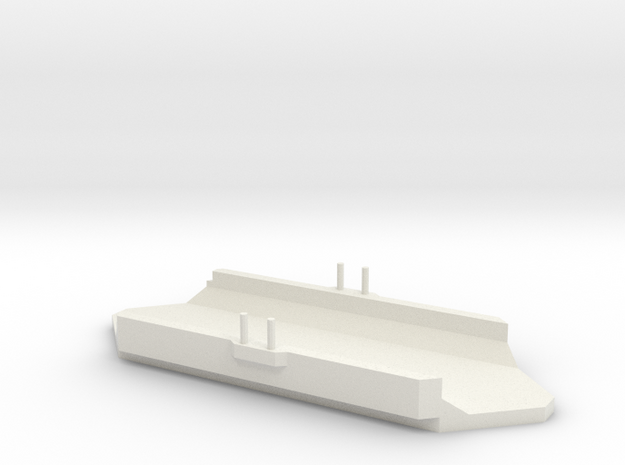 1/3000 Scale 1902 Bermuda Floating Dock in White Natural Versatile Plastic