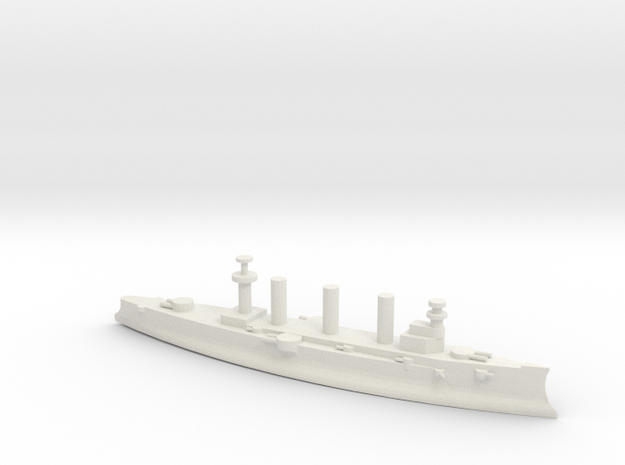 1/700 Scale USS CA-3 Brooklyn Armored Cruiser in White Natural Versatile Plastic