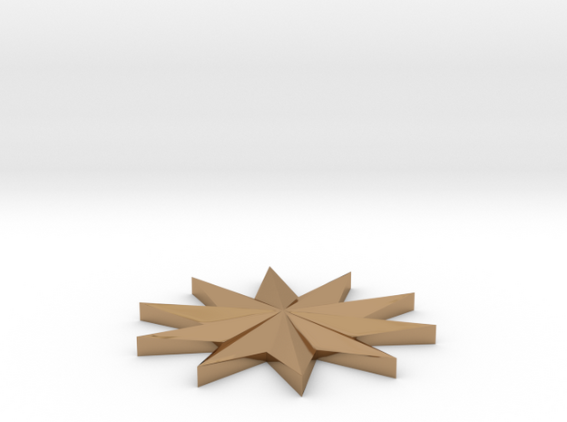 Coin_Star_Seperate in Polished Brass