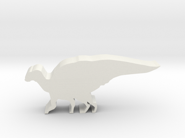 Dinosaur Island Meeple - Hadrosaurus in White Natural Versatile Plastic