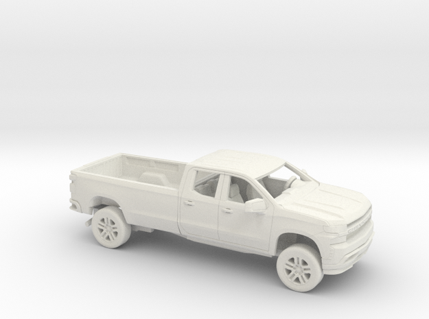 1/72 2019 Chevrolet Silverado Ext Cab Long Bed Kit in White Natural Versatile Plastic