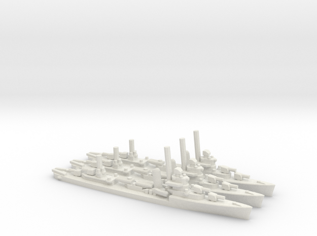 US Sims-class Destroyer (x3) in White Natural Versatile Plastic