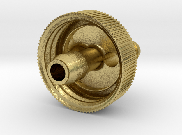 28mm PET bottle cap with 8mm tube connector and 8m in Natural Brass
