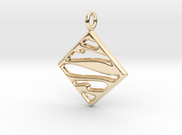 Mosaic Pendant - Keychain in 14k Gold Plated Brass