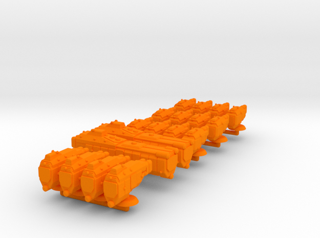 Sigma Battle Group 2 - Fleet Scale in Orange Processed Versatile Plastic