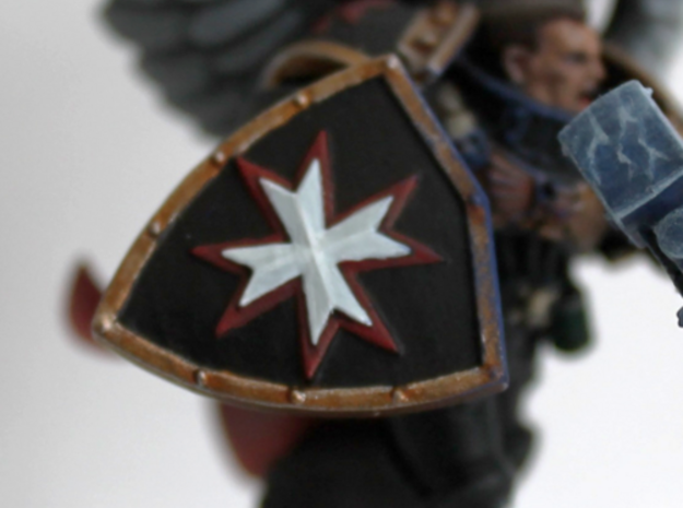 Black Templars Shield (5 pcs. left, 5 pcs. right) in Smoothest Fine Detail Plastic
